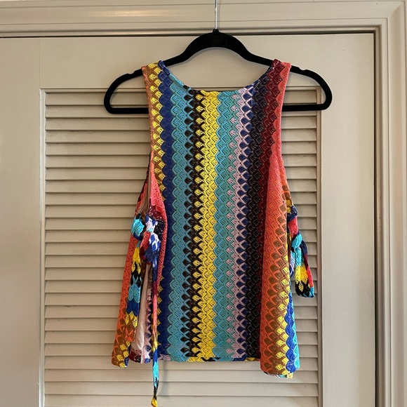 Crotched multicolored tank with open sides and ties - Picture 2 of 5